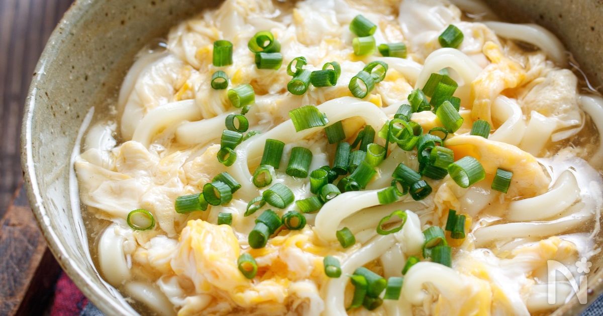 ふわとろ♡鶏卵うどん【#簡単 #材料2つ #包丁不要】