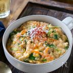 レンジで簡単！オートミールのユッケジャンクッパ
