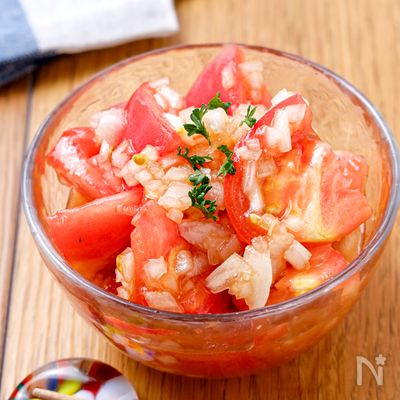 【オニオントマトサラダ】さっぱり簡単副菜！あと1品に♪