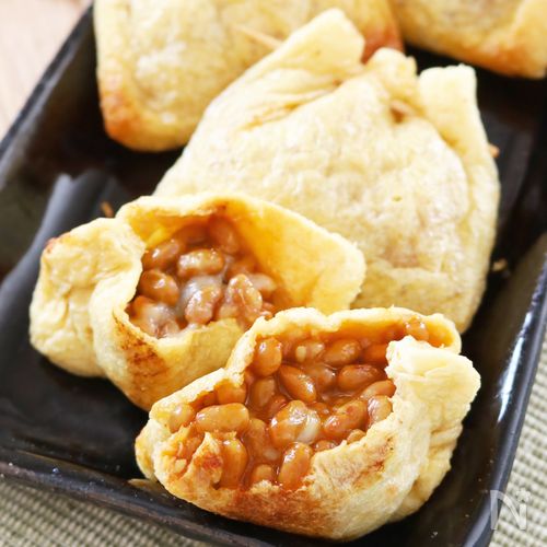 簡単やみつき♡【ヤンニョムチーズ納豆巾着】おつまみにも◎
