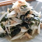 塩蔵わかめと新玉葱のめんつゆ浸し