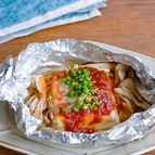 きのこと豆腐の味噌バターホイル焼き