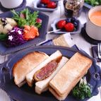 受験生応援！ステーキ肉deご褒美カツサンド（手作りソース）