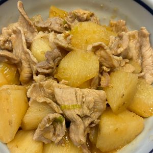 くだもの大好き🧡の作ってみた!投稿(【豚と長芋の甘辛味噌煮】豚バラをさっぱり仕上げる10分煮物♪)