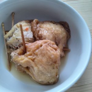 和音の作ってみた!投稿(【油揚げの肉詰め煮】じゅわ〜っと染みる♪簡単和風おかず！)