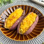 贅沢おやつ〖さつま芋ブリュレ〗生クリーム不要♪レンジで簡単◎