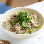 さば缶で簡単！薬味たっぷり冷や汁風うどん