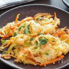 【海老かき揚げ】年越しそばに！揚げずにサクサク