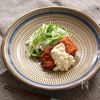 サーモンフライとそら豆のタルタルソース