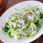【レンジで簡単】長ねぎとしらすの中華あえ