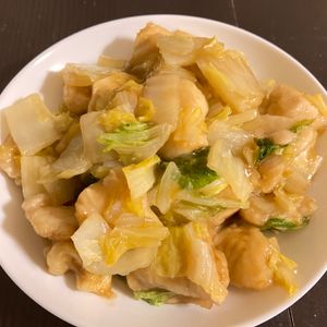 こざかなの作ってみた!投稿(ほっこり優しい♡白菜と鶏むね肉のあっさり煮)