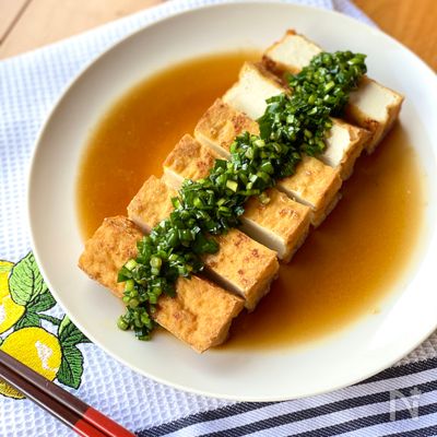 万能ニラだれで厚揚げステーキ