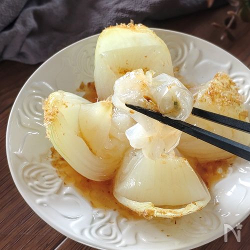 5分副菜☆丸ごと新玉ねぎのレンジ蒸し。