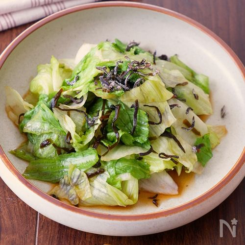 【レタスの塩昆布ポン酢和え】秒速完成！居酒屋級の旨さ！