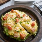低糖質・ヘルシーおつまみ♪輪切りきゃべつのピザ風