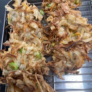 そら・ゆずの作ってみた!投稿(彩り天ぷら♪そら豆と新玉ねぎとホタテのかき揚げ！)