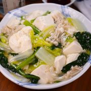 あっさりヘルシー♪白菜と小松菜のとろとろ豆腐♡ポン酢がけ😋