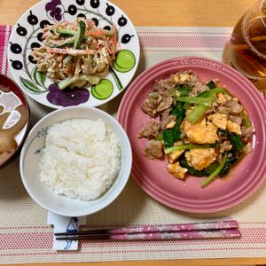 たぁプーの作ってみた!投稿(豚肉と小松菜と卵のオイスター炒め)