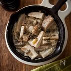 材料３つ！れんこんのブルーチーズグラタン