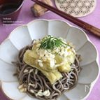 焼き茄子とあげ玉のお蕎麦