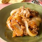 給食便りのアレ！豚こまポークチャップ　#節約レシピ