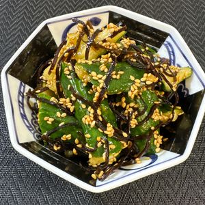 楽ラク手抜キッチン🐶🐾の作ってみた!投稿(爆速で完成！きゅうりの塩こんぶラー油和え)