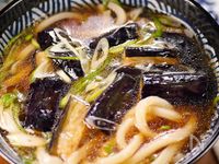 行列のうどんそば③🍜✨とろとろなすの揚げびたしうどん🤩