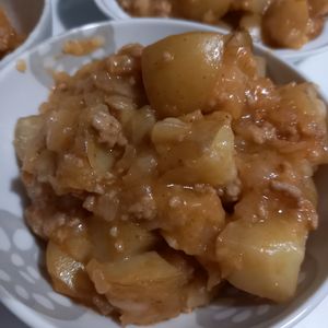 852468の作ってみた!投稿(ワンパン10分！【濃厚ボロネーゼチーズポテト】ほくほく食感♩)