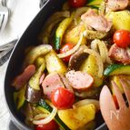 満腹満足！たっぷり野菜とベーコンのコンソメじゃがバター