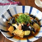 揚げナスとツナのめんつゆ和え