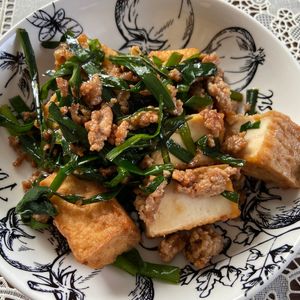万福の作ってみた!投稿(箸が止まらない♪『厚揚げと豚ひき肉の旨とろ炒め』)