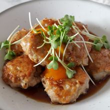 ふわふわとろとろ☆新玉ねぎのお月見鶏つくね
