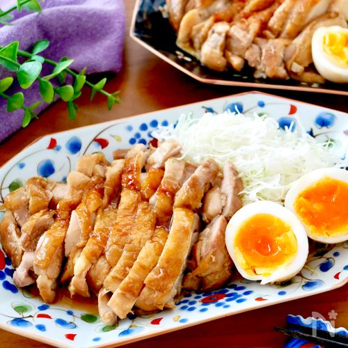 【鶏ももチャーシュー】ほったらかしで味しみしみ♡