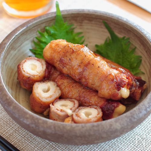 とろ〜りチーズのちくわ肉巻き