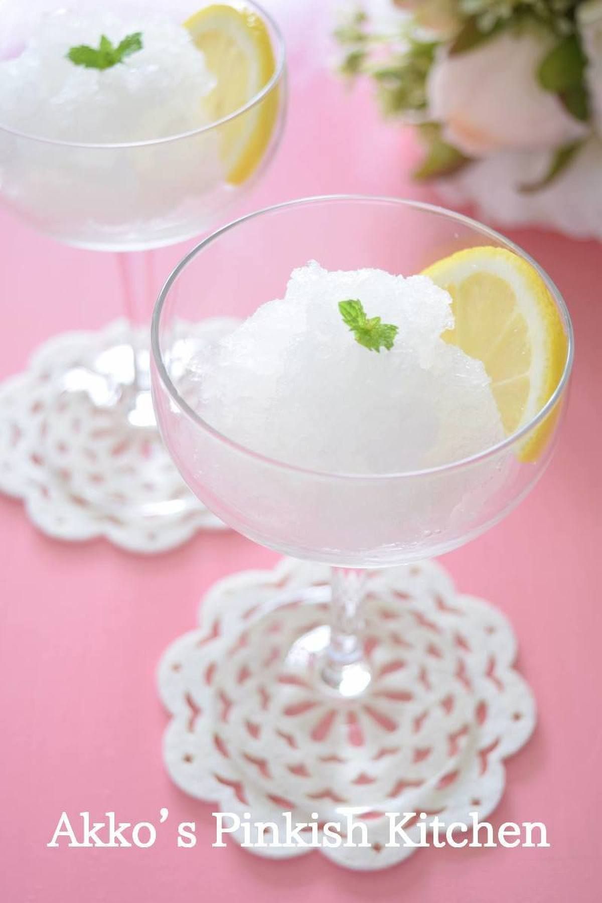 紅アプリコットとスパークリングワインのグラニテ レシピ・作り方