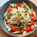 さっぱり食べやすい！しょうが香るいりごまのもやしサラダ