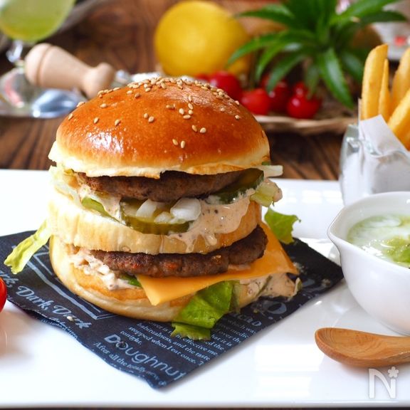 ビックマック風 2段重ねバーガー🍔