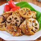 作り置きやお弁当にも♪『鶏肉とれんこんの塩昆布バターソテー』
