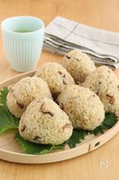 干ししいたけとしらすのうま味たっぷり生姜おにぎり