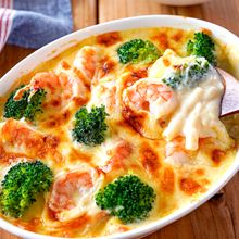 【海老マカロニグラタン】レンジで絶品！とろ〜りチーズでコク旨