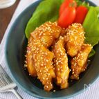 油は大さじ3♪揚げない♪『名古屋風♡鶏手羽中の甘辛からあげ』