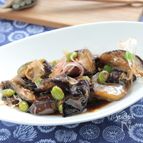 なすと枝豆の甘辛炒め§3本ペロリの美味しさ