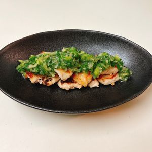 りんの作ってみた!投稿(やみつきになるおいしさ！むね肉のネギだれがけ)