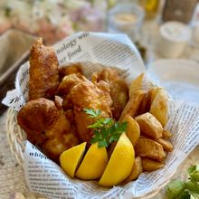 残った「たらちり」の鱈でフィッシュ&チップス