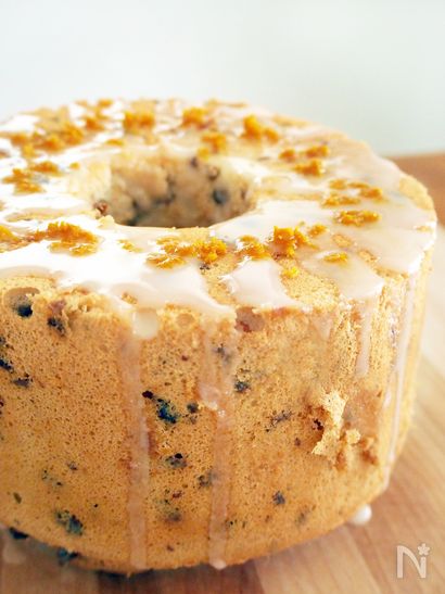 卵白だけで作る、ラムレーズンシフォン