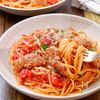 【ボロネーゼ風♡ひき肉のトマトパスタ】ワンパン＆包丁不要♡