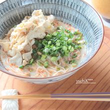 豆乳担々麺、ぶたしゃぶのっけ
