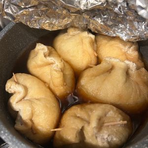 738829の作ってみた!投稿(【油揚げの肉詰め煮】じゅわ〜っと染みる♪簡単和風おかず！)