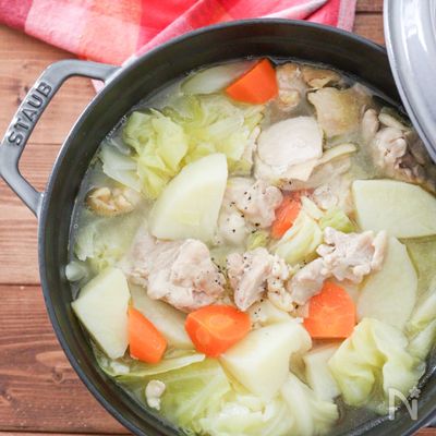 じゃがいもと鶏肉の塩ポトフ♪野菜たっぷり!