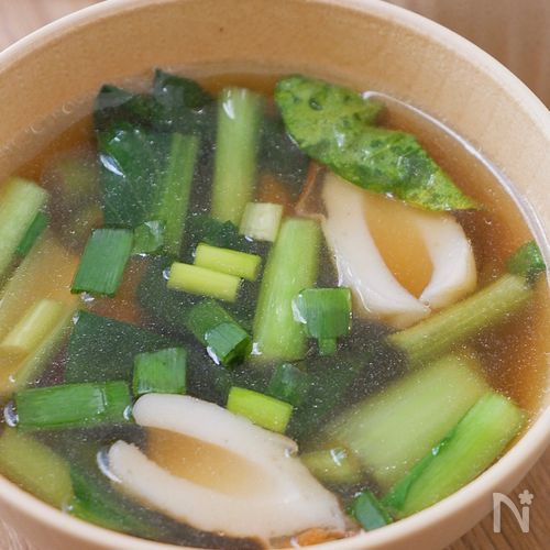 味付け3つだけ！＜小松菜とちくわのスープ🐟＞5分で完成🙌